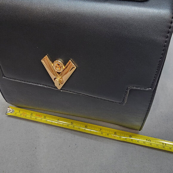 Valentino Orlandi Black Satchel V-2104 with Adjustable Strap and Wallet - NWT - Picture 6 of 8